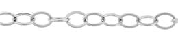 4.0MM WIDTH SILVER FLAT OVAL CABLE CHAIN 17810-SS