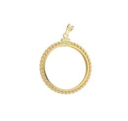 MAPLE 1/4 OZ ROPE COIN FRAME 18772-14K