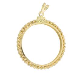 MAPLE 1 OZ ROPE COIN FRAME 18774-14K