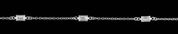 STERLING SILVER RECTANGLE BEZEL CZ CHAIN 26241-SS