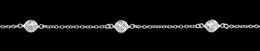 STERLING SILVER ROUND BEZEL CZ CHAIN 26242-SS