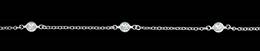 STERLING SILVER ROUND BEZEL CZ CHAIN 26244-SS