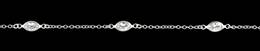 STERLING SILVER OVAL BEZEL CZ CHAIN 26245-SS