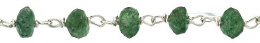 PIGTAIL SILVER CHAIN 4MM ADVENTURINE BEAD 28775-SS