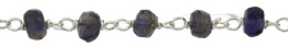 PIGTAIL STERLING CHAIN 4MM IOLITE BEADS 28780-SS