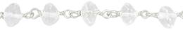 PIGTAIL SILVER CHAIN CRYSTAL QUARTZ BEADS 28810-SS