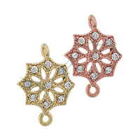 Vermeil Cubic Zirconia Filigree Connectors