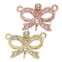 Vermeil Cubic Zirconia Bow Connectors (A)