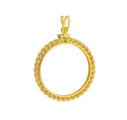 INDIAN $5 ROPE COIN FRAME 9720-14K