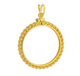 INDIAN $10 ROPE COIN FRAME 9724-14K