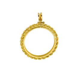 PANDA 1/4 OZ ROPE COIN FRAME 9734-14K