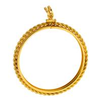 3.05MM THICK SILVER EAGLE ROPE COIN FRAME 9813-GF