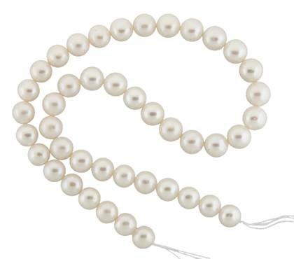 round shape pearl freshwater white pearl graduated 10-11mm