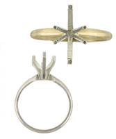 14K Marquise Solitaire Rings