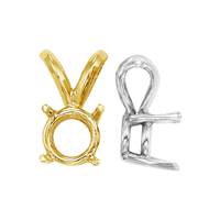 10k Gold 4 Prong Double Wire Pendant