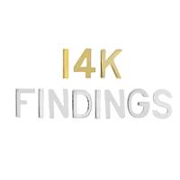 14K Gold Initial Block Font Height 3.19mm