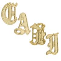 14KY Gold Initial Old English Font Height 9.76mm