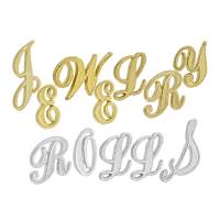 14K Gold Initial Script Font Height 4.60mm