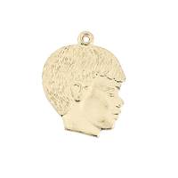 14K Boy Head Charm C-1