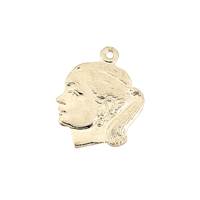 14K Girl Head Charm C-2