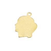 14K Girl Head Charm C-3