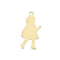 14K Girl Profile Charm C-2