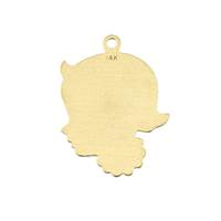 14K Girl Head Charm C-5