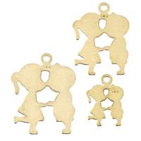 14K Boy Kissing Girl Charm