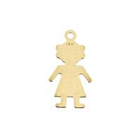 14K Girl Profile Charm C-1