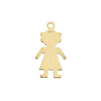 14K Girl Profile Charm C-1