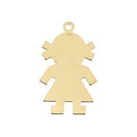 14K Girl Profile Charm C-4