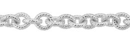 Silver 10.5mm Width Twisted Oval Cable Chain