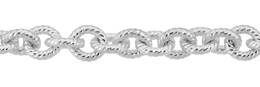 10.5mm Width Sterling Silver Twisted Oval Cable Chain
