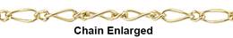 1.5mm Width Curb Figaro Cable Gold Filled Chain