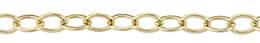 2.3mm Width Flat Round Cable Gold Filled Chain