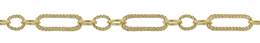 1.74mm Width Hammer Long & Short Gold Filled Chain