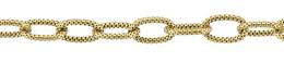 3.8mm Width Hammer Oval Cable Gold Filled Chain
