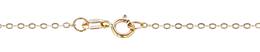 14K Ready to Wear 1.1mm Flat Round Cable Chain Necklace With Springring Clasp