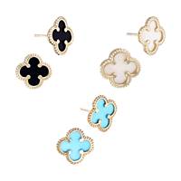 14K Clover Stud Earring