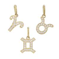 Cubic Zirconia Zodiac Sign Charm