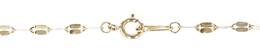 14K Ready to Wear  1.8mm Elongated Dapped Chain Necklace With Springring Clasp