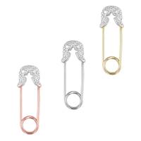 14K Diamond Star Outline Safety Pin