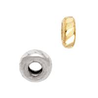 14K Faceted Roundel beads