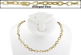 14K Ready to Wear 5.2mm Flat Square Cable Chain Necklace With Lobster Clasp