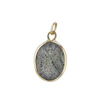 14K Labradorite Oval Bezel Charm