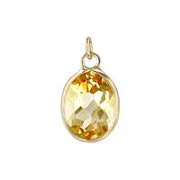 14K Citrine Oval Bezel  Charm November Birthstone