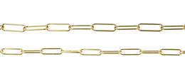 14K Gold Elongated Paperclip Chain