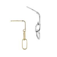 14K Paperclip Stud Earring