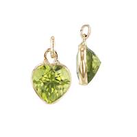 14K Peridot Heart Charm August Birthstone