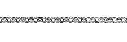 1.4mm Width Rhodium Silver Belcher Rolo Chain